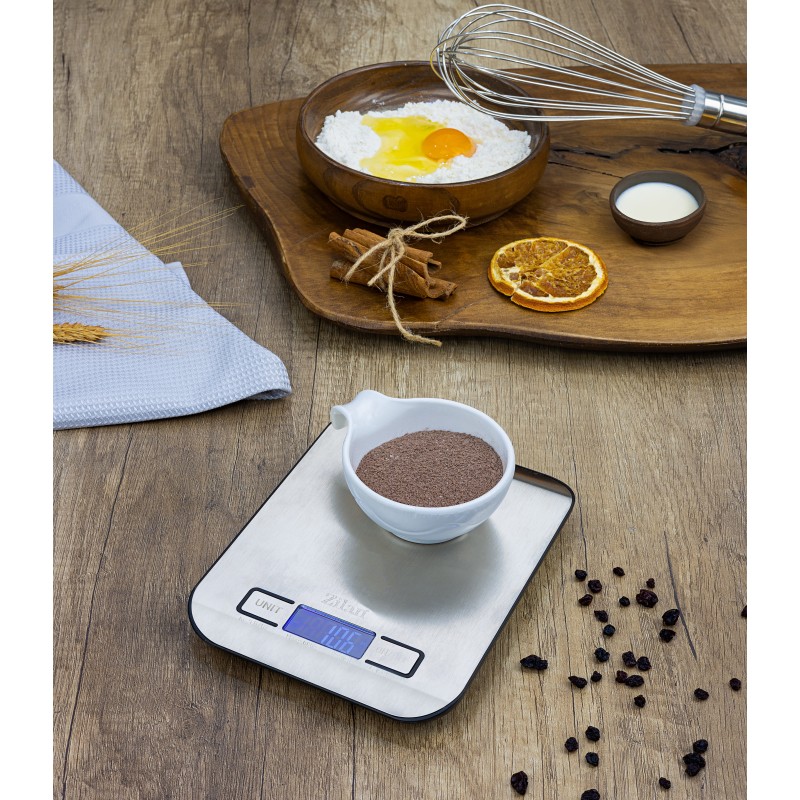 Cantar alimentar digital Zilan ZLN2984 Gri, capacitate 5000g, inchidere automata