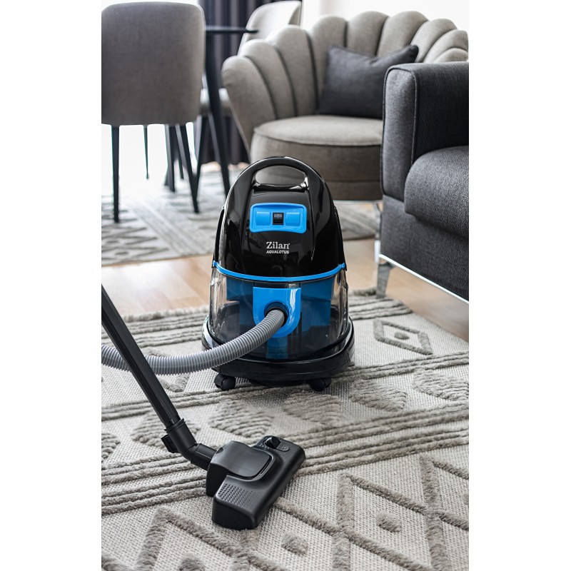 Aspirator ZILAN ZLN-8945 Albastru cu filtrare prin apa si uscata,2000W,