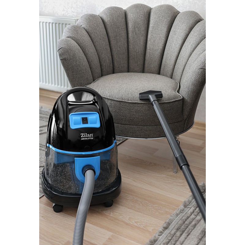 Aspirator ZILAN ZLN-8945 Albastru cu filtrare prin apa si uscata,2000W,