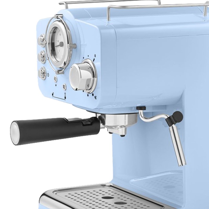 Espressor manual Zilan ZLN2861 Albastru,15 Bar, 1.25 l, 1100W, Design Retro