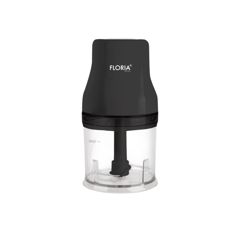 Tocator legume-fructe  chopper  FLORIA ZLN3035, putere 200W, capacitate vas 500 ml, cutit inox, negru