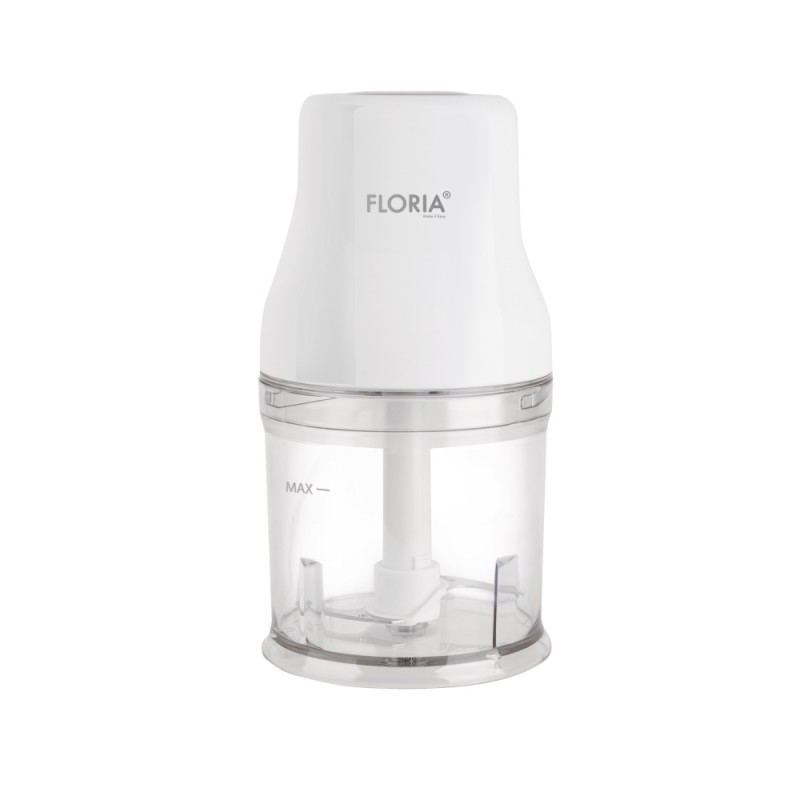 Tocator legume-fructe  chopper  FLORIA ZLN3042, putere 200W, capacitate vas 500 ml, cutit inox, alb