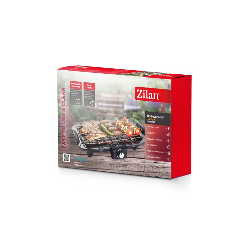 Gratar electric Zilan ZLN4285 Negru, putere 1800W, termostat ajustabil