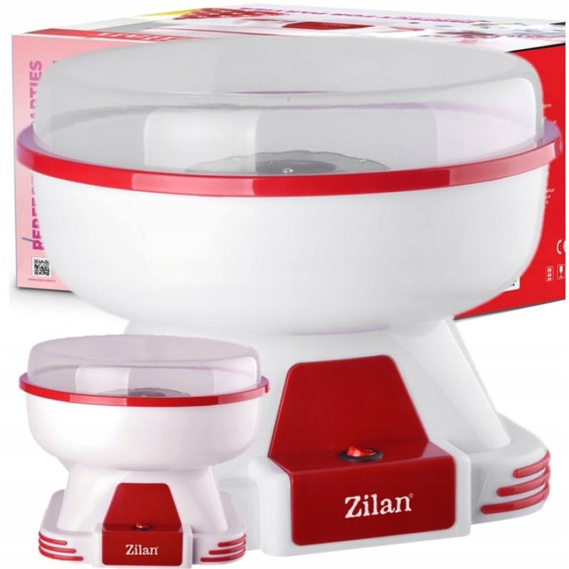 Aparat pentru facut vata de zahar Zilan ZLN3394 Rosu, putere 500W, preparare in 5 minute