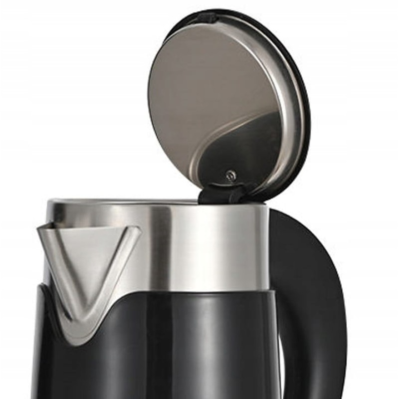 Fierbator electric Zilan ZLN3387 Negru cu pereti dublii, putere 800W, capacitate 0.8L, inox