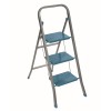 Scara pliabila din metal Zilan ZLN4292, 3 trepte, greutate maxima 120 kg, Argintiu-Albastru