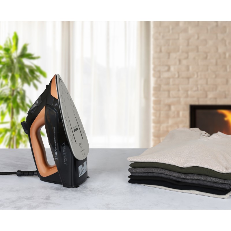 Fier de calcat profesional Aurum, Zilan ZLN4247, putere 3000W, auto-oprire, functie de auto-curatare