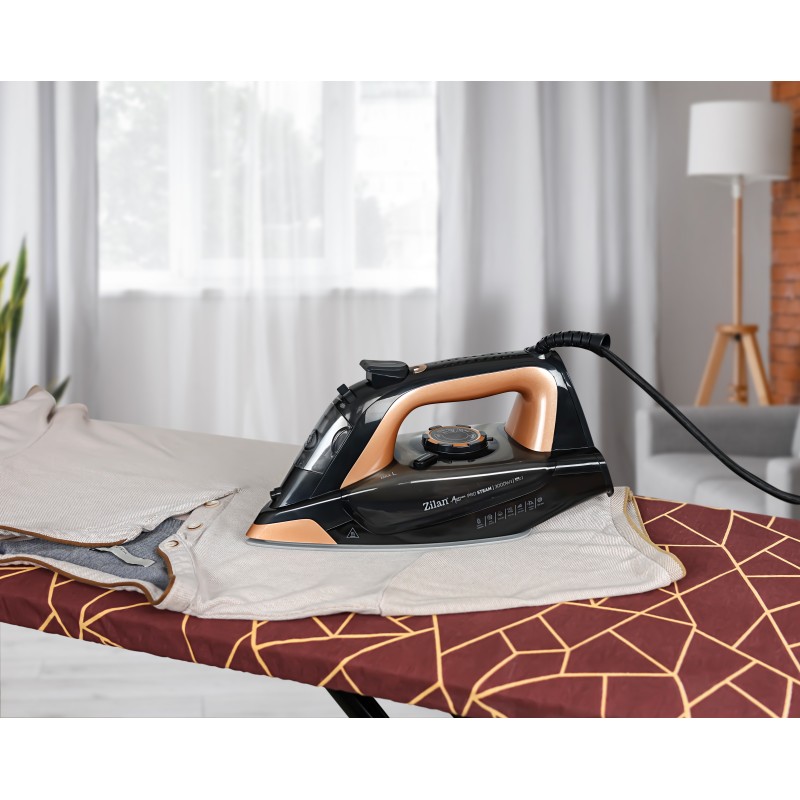 Fier de calcat profesional Aurum, Zilan ZLN4247, putere 3000W, auto-oprire, functie de auto-curatare