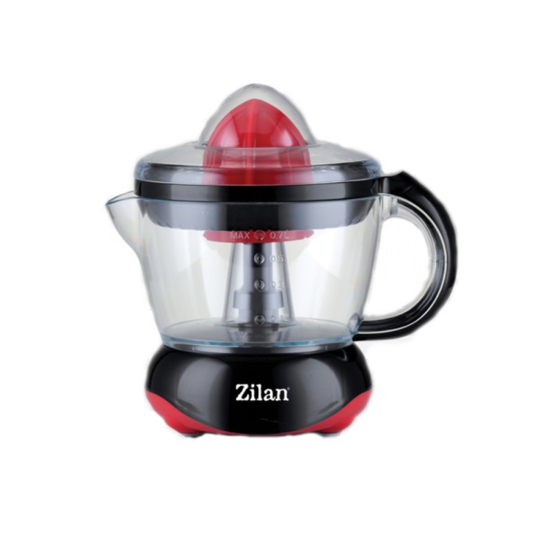 Storcator citrice ZILAN ZLN-7825,Negru/Rosu Capacitate 0.7L, Cana gradata, Functie reverse, Putere 25W.