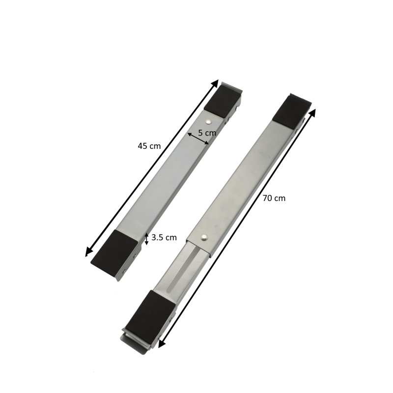 Suport mobil extensibil Zilan ZLN4766 Gri cu roti si anti derapant