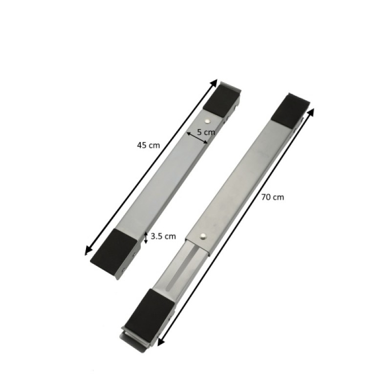 Suport mobil extensibil Zilan ZLN4767 Negru cu roti si anti derapant