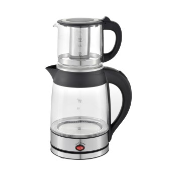 Set fierbator electric plus ceainic Zilan ZLN4858 Argintiu, putere 2200W, capacitate 1.8L si 0.8L