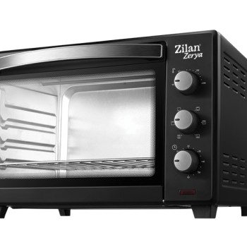 Cuptor electric cu ventilator ZILAN ZLN-3727 Negru, Capacitate 45L, Putere 2000W, Geam dublu, Temporizator 60 min, Temperatura maxima 230 grade celsius
