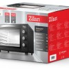 Cuptor electric cu ventilator ZILAN ZLN-3727 Negru, Capacitate 45L, Putere 2000W, Geam dublu, Temporizator 60 min, Temperatura maxima 230 grade celsius