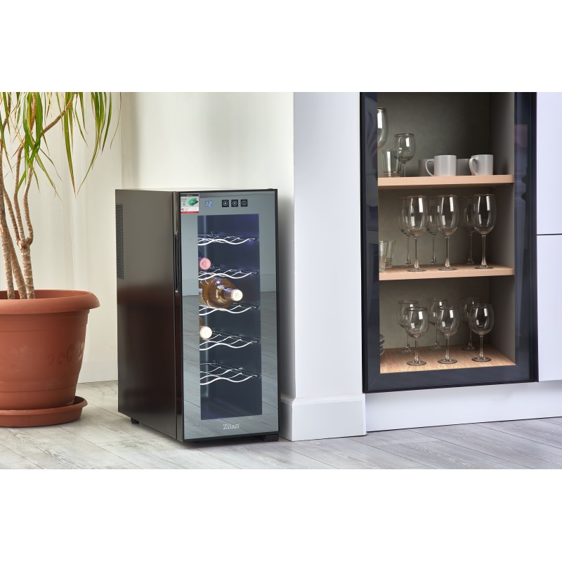 Frigider pentru vinuri Zilan ZLN4681 Negru, 33L, 50W, iluminare interioara
