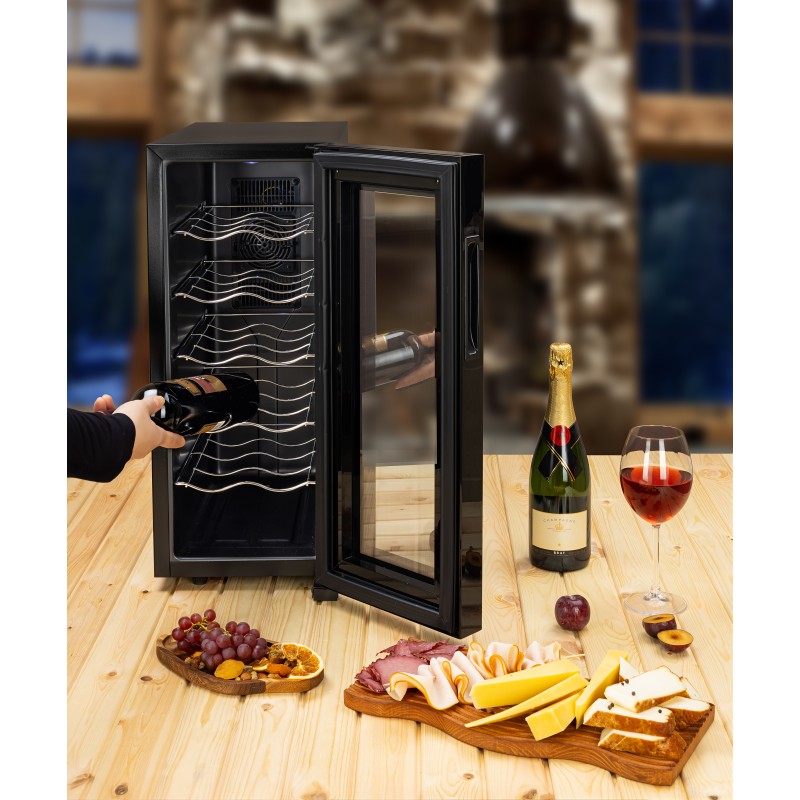 Frigider pentru vinuri Zilan ZLN4681 Negru, 33L, 50W, iluminare interioara