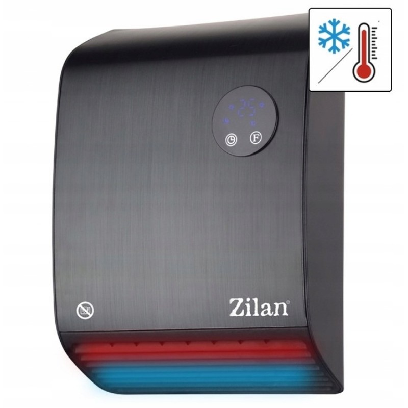Aeroterma de perete Zilan ZLN5633 Negru, 2000W, desplay LED, senzor de pierdere a caldurii