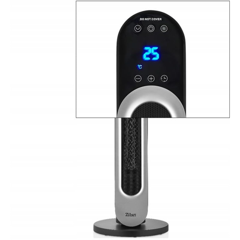 Aeroterma turn Zilan ZLN5657 Negru, 2200W, protectie la supraincalzire, 3 trepte de viteza