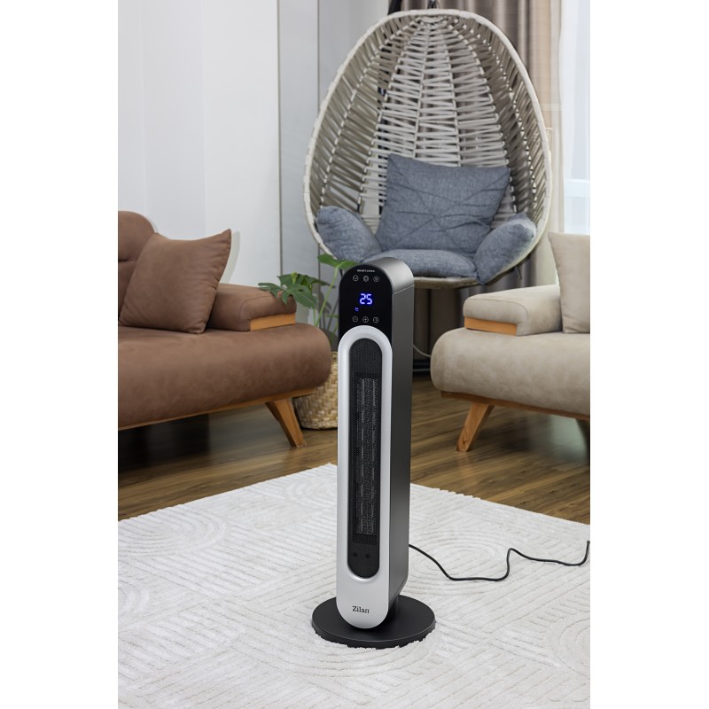 Aeroterma turn Zilan ZLN5657 Negru, 2200W, protectie la supraincalzire, 3 trepte de viteza