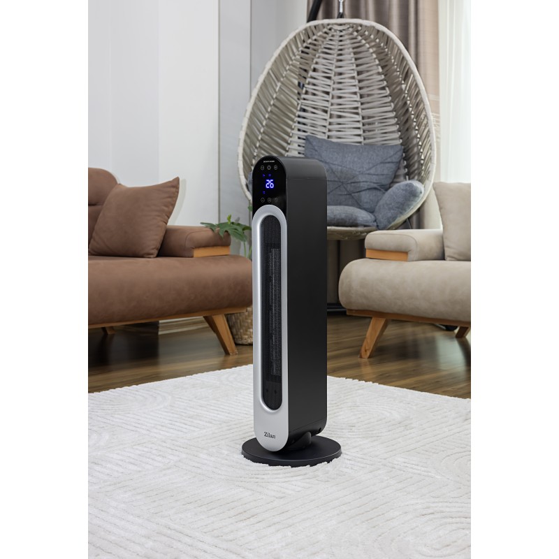 Aeroterma turn Zilan ZLN5657 Negru, 2200W, protectie la supraincalzire, 3 trepte de viteza