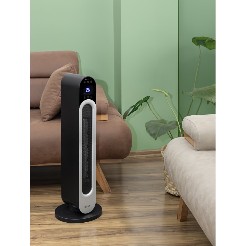 Aeroterma turn Zilan ZLN5657 Negru, 2200W, protectie la supraincalzire, 3 trepte de viteza