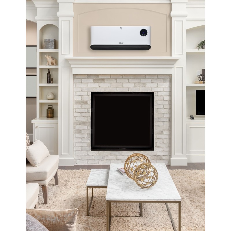 Aeroterma de perete Zilan ZLN5626 Alba, putere 2200W, ecran LED, detector de ferestre deschise