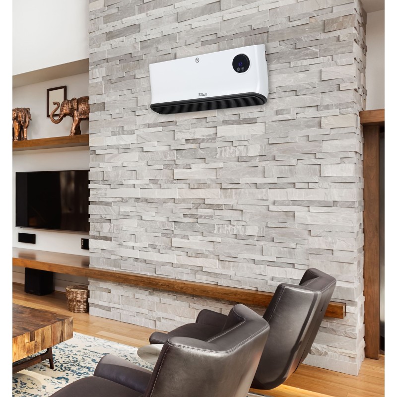 Aeroterma de perete Zilan ZLN5626 Alba, putere 2200W, ecran LED, detector de ferestre deschise