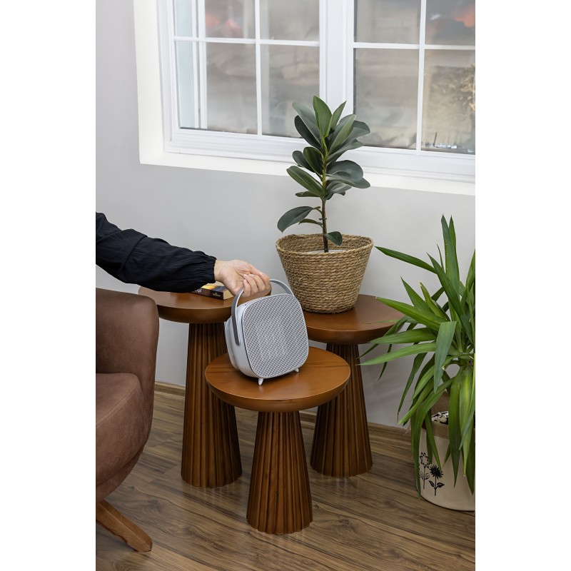 Aeroterma ceramica Zilan ZLN5671 Alba, cu maner de portabilitate, putere 1500W, timer