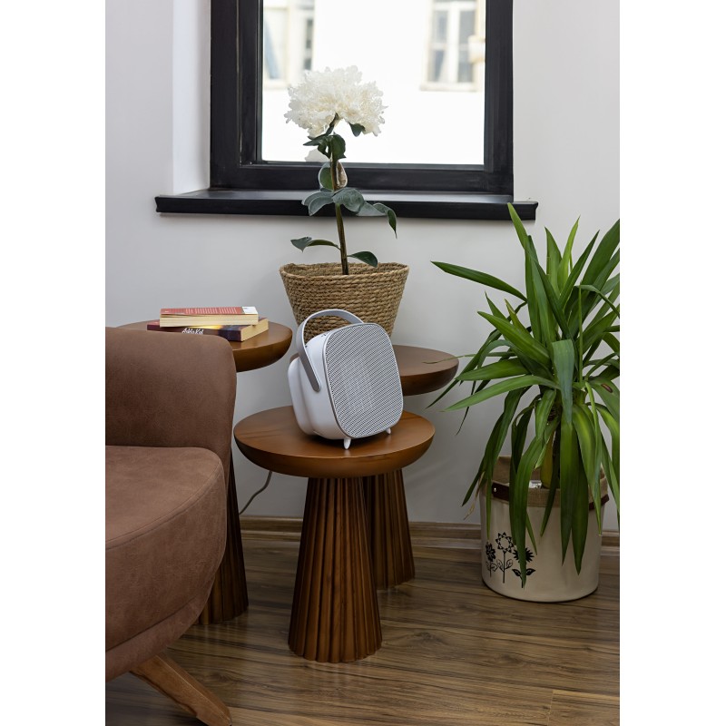 Aeroterma ceramica Zilan ZLN5671 Alba, cu maner de portabilitate, putere 1500W, timer