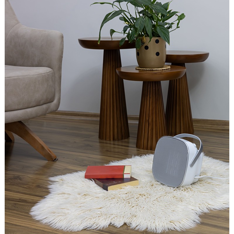 Aeroterma ceramica Zilan ZLN5671 Alba, cu maner de portabilitate, putere 1500W, timer