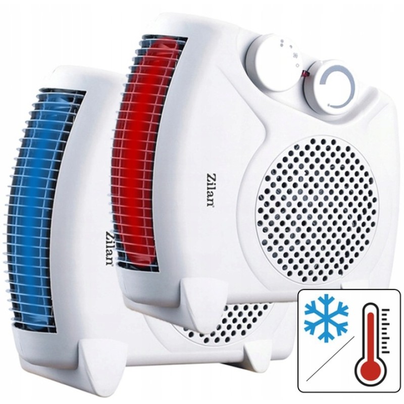 Aeroterma de podea Zilan ZLN5534 Alba, putere 2000W, indicator luminos, termostat reglabil