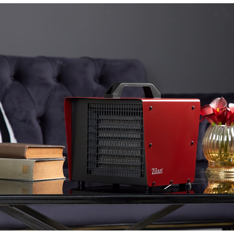 Radiator ceramic Zilan ZLN5558 Rosu, putere 3000W, protectie la supraincalzire, silentios