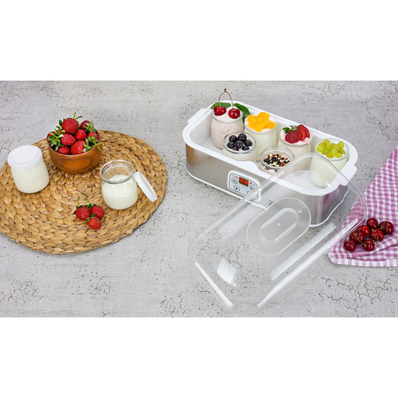 Aparat pentru facut iaurt Zilan ZLN6104 Gri, afisaj LED, timer, termostat reglabil