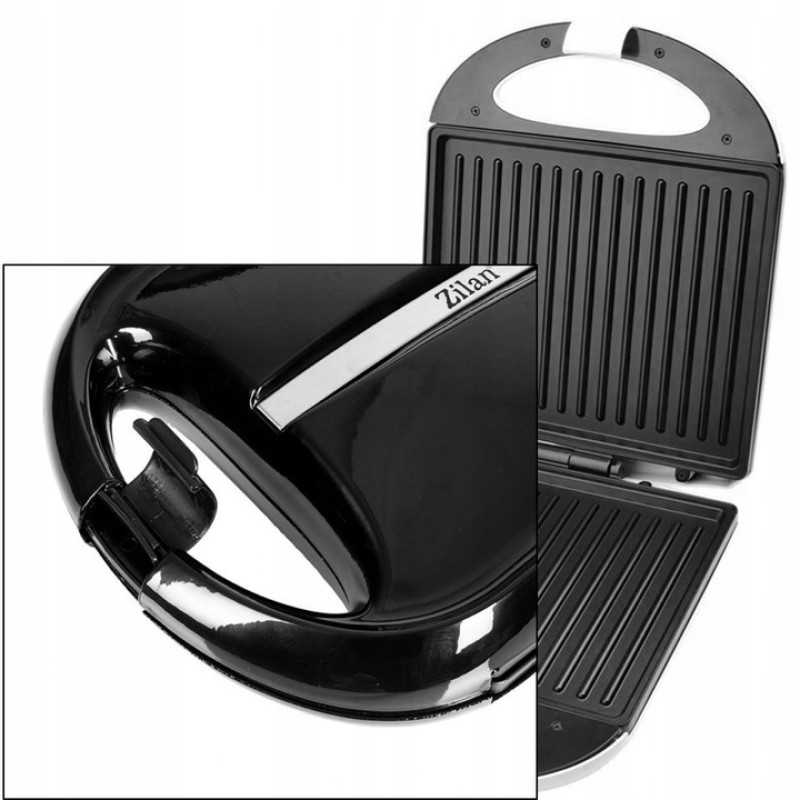 Sandwich maker XL Zilan ZLN4841 Negru, putere 1600W, indicator luminos, capacitate 4 portii