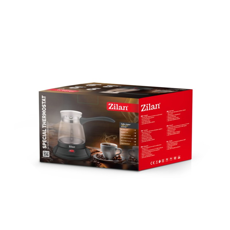Ibric electric Zilan ZLN4940 Transparent, putere 600W, capacitate 6 cesti, detasabil de baza