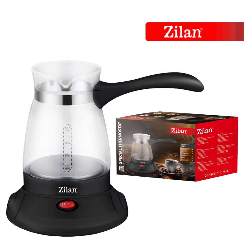 Ibric electric Zilan ZLN4940 Transparent, putere 600W, capacitate 6 cesti, detasabil de baza