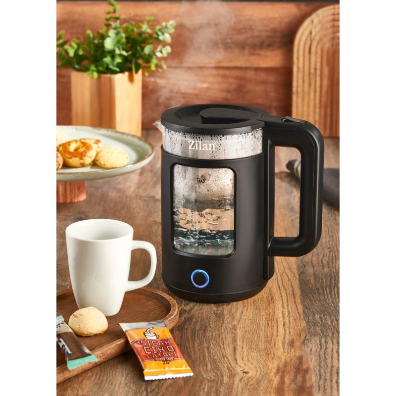 Fierbator electric Zilan ZLN6128 Negru, capacitate 1.5 L, putere 1650 W, indicator luminos