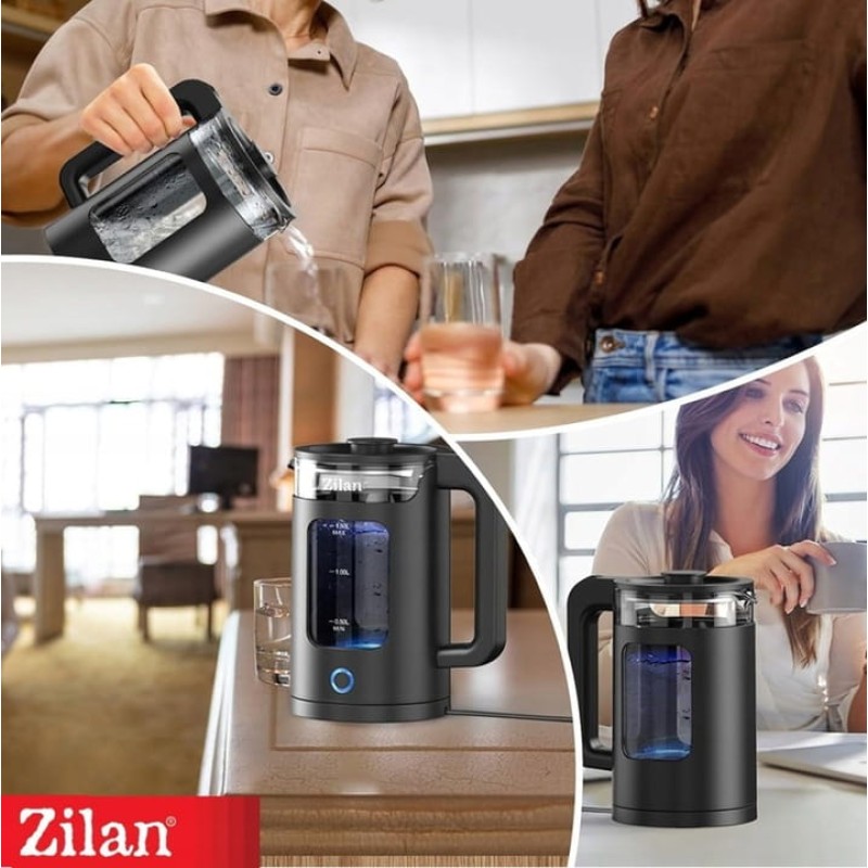 Fierbator electric Zilan ZLN6128 Negru, capacitate 1.5 L, putere 1650 W, indicator luminos