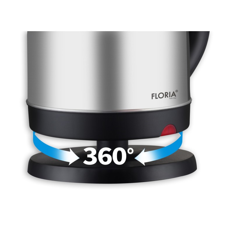 Fierbator electric Floria ZLN4902 Gri, putere 1500W, capacitate 2 L, indicator luminos
