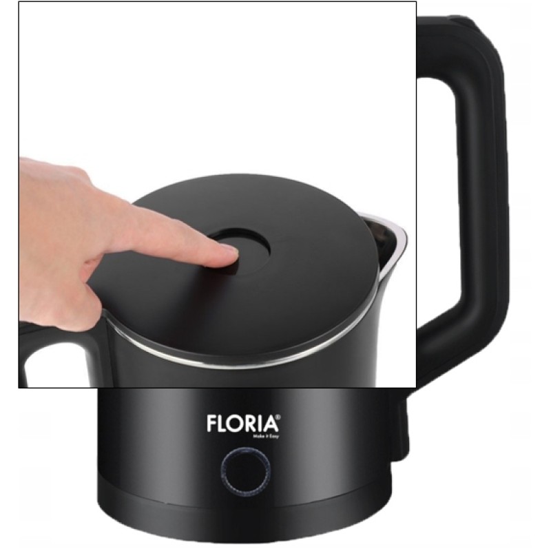 Fierbator electric Floria ZLN4919 Negru, putere 1500W, capacitate 2 L, indicator luminos