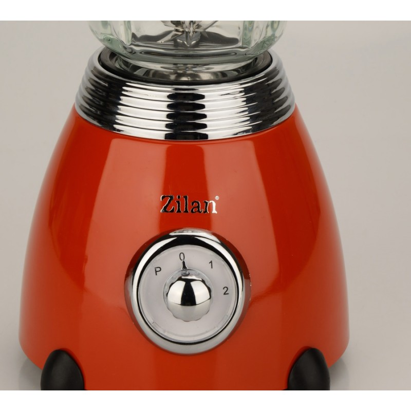 Blender RETRO Zilan ZLN7057 Rosu, capacitate 1.5 L, putere 500W, lame din otel