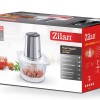 Tocator legume-fructe ZILAN ZLN-3888, Putere 300W, Vas din sticla 1.6L, 4 lame inox, 2 trepte de viteza