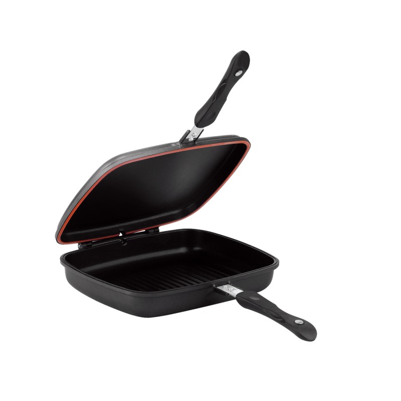 Tigaie dubla Floria ZLN7019 Negru, parti detasabile, usor de curatat