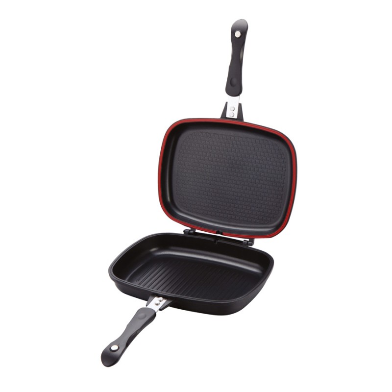 Tigaie dubla Floria ZLN7019 Negru, parti detasabile, usor de curatat