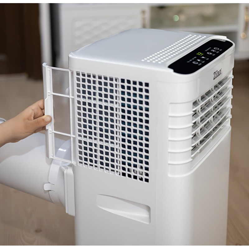 Aer conditionat portabil Zilan ZLN7101 Alb, functie de racire, dezumidificare si ventilatie,9000 btu, filtru detasabil