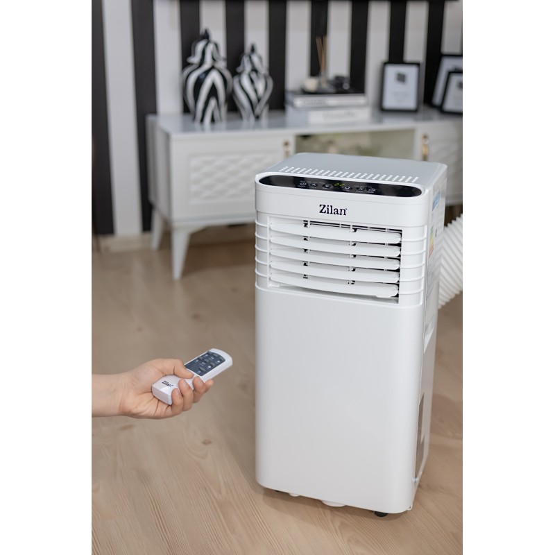 Aer conditionat portabil Zilan ZLN7101 Alb, functie de racire, dezumidificare si ventilatie,9000 btu, filtru detasabil