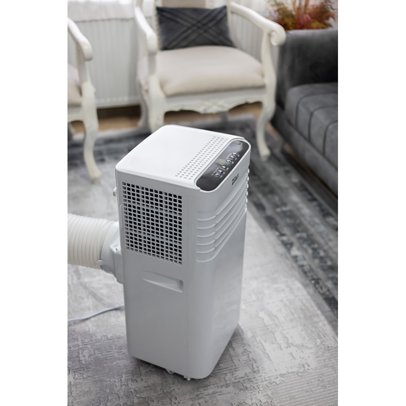 Aer conditionat portabil Zilan ZLN7101 Alb, functie de racire, dezumidificare si ventilatie,9000 btu, filtru detasabil
