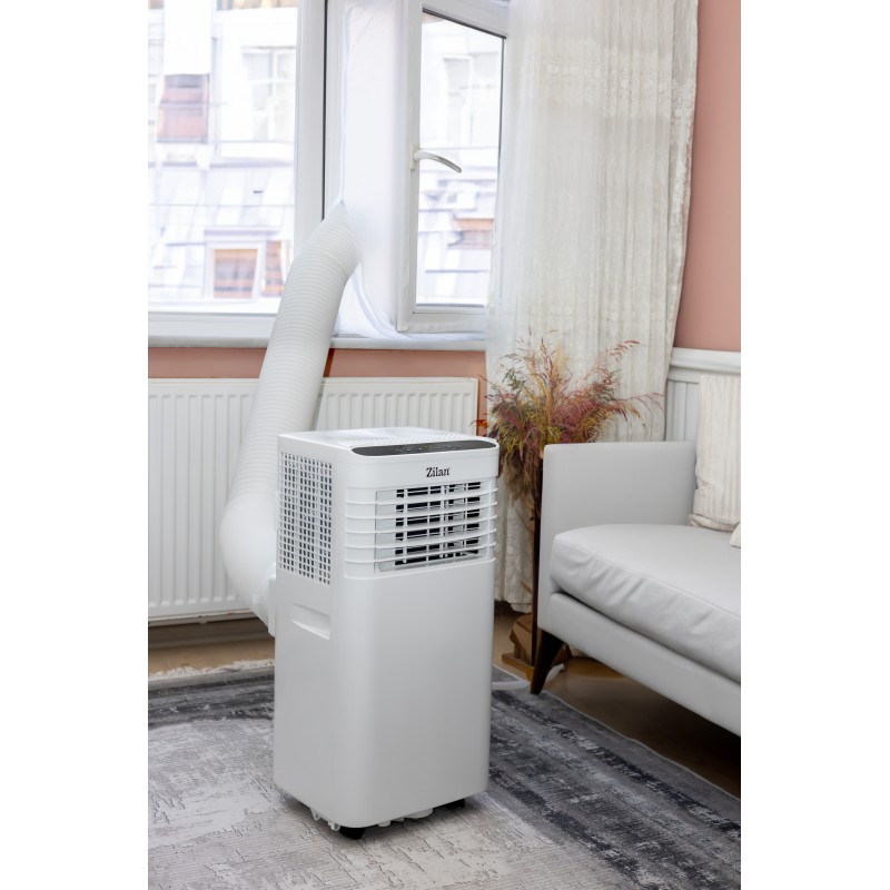 Aer conditionat portabil Zilan ZLN7101 Alb, functie de racire, dezumidificare si ventilatie,9000 btu, filtru detasabil