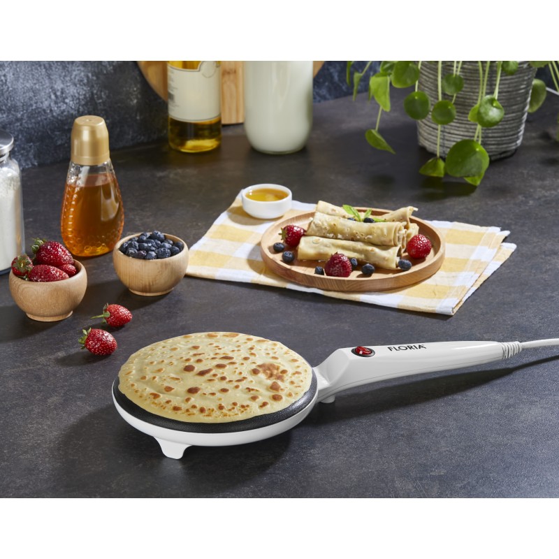 Aparat pentru facut clatite Floria ZLN7911 Alb, 700W, cu diamentru de 20 cm