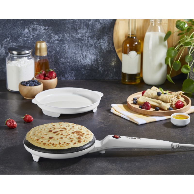 Aparat pentru facut clatite Floria ZLN7911 Alb, 700W, cu diamentru de 20 cm